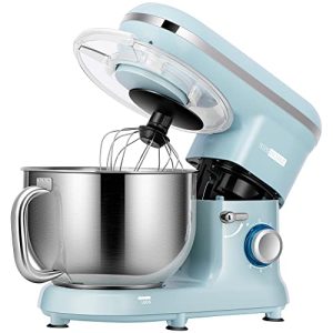 VIVOHOME Stand Mixer, 660W 10 Speed 6 Quart Tilt-Head Kitchen Electric Food Mixer with Beater, Dough Hook, Wire Whip and Egg Separator, Blue
