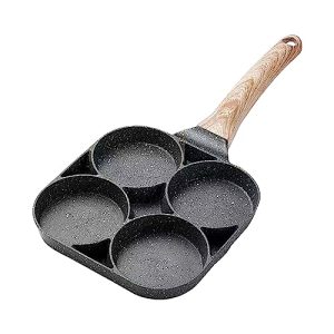 Egg Pan Omelette Pan, 4-Cup Nonstick Egg Frying Pan, Pancake Pan, Individual Egg Cooker Pan, Egg Muffin Skillet For Breakfast, For Gas Stove & Induction Cookware