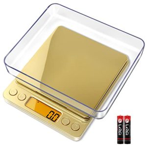 Fuzion Digital Kitchen Scale, 3000g/0.1g Precision Scale with 2 Trays, Small Mini Scales Digital Gram and Oz, Reptile Scale, Digital Coffee Scale, Lab Scale with Tare Function, LCD Display