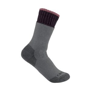 Carhartt Women’s Heavyweight Synthetic-Wool Blend Boot Sock, Grey, Large