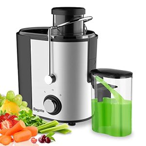 Juicer, Bagotte Centrifugal Juicer, 3″ Wide Feed Chute Juicer Machines for Whole Fruit and Vegetable, High Juice Yield Dual-Speed Juice Extractor with 304 Stainless Steel, BPA-Free, Easy to Clean