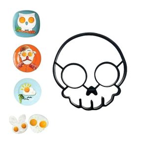 LXINYE Silicone Fried Egg Mold,Halloween Skull Fried Egg Mold,Fried Egg Cooker Ring,Breakfast Fried Egg Molds, Rabbit Owl Fried Egg Mold (1pc-A)