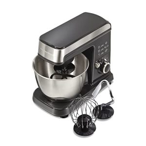 Hamilton Beach 6 Speed Electric Stand Mixer with Stainless Steel 3.5 Quart Bowl, Planetary Mixing, Tilt-Up Head, Black