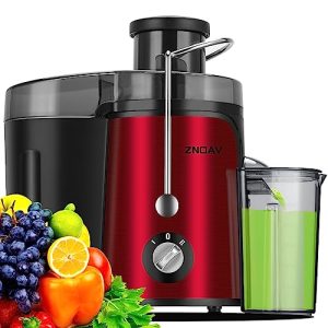 Juicer Machine, 600W Juicer with 3.5” Wide Mouth for Whole Fruits and Veg, Juice Extractor with 3 Speeds, BPA Free, Easy to Clean, Compact Centrifugal Juicer Anti-drip