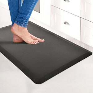 Art3d Anti Fatigue Mat – 1/2 Inch Cushioned Kitchen Mat – Non Slip Foam Comfort Cushion for Standing Desk, Office or Garage Floor (17.3″x28″, Black)