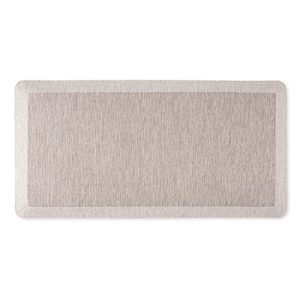 Martha Stewart Mira Modern Heathered Anti-Fatigue Air-Infused Kitchen Mat, Coffee Brown, 19.6″x39″