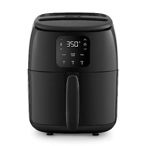 DASH Tasti-Crisp™ Digital Air Fryer with AirCrisp Technology, Custom Presets, Temperature Control, and Auto Shut Off Feature, 2.6 Quart – Black