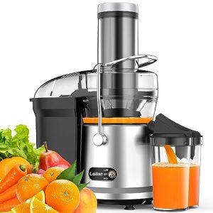 Juicer Machine, 1200W Juicer with 3″ Feed Chute for Whole Fruits and Veg, Dual Speeds Centrifugal Juice Extractor, High Juice Yield, Full Copper Motor, Easy to Clean, BPA Free