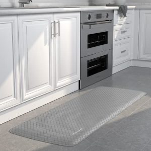 Matessenz Kitchen Floor Mat,1/2 Inch Thick Cushioned Kitchen Rugs,Comfort Anti Fatigue Mat,Nonskid Waterproof Standing Desk Mat for Office,Sink,Laundry(17.3X39”,Grey)