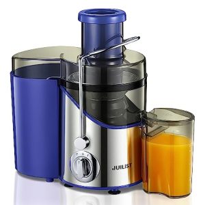 Juicer Machines, Juilist 3″ Wide Mouth Juicer Extractor, for Vegetable and Fruit with 3-Speed Setting, 400W Motor, Easy to Clean, Blue