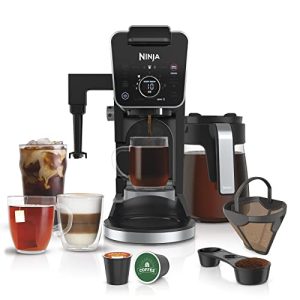 Ninja CFP307 DualBrew Pro Specialty Coffee System, Single-Serve, Compatible with K-Cups & 12-Cup Drip Coffee Maker, with Permanent Filter Black