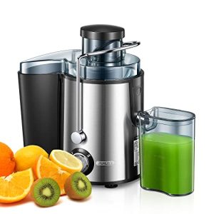 Juicer Machines, Juilist New Generation Juicer Machines Vegetable and Fruit Easy to Clean, Compact Centrifugal Juicer Extractor with 3″ Wide Mouth and Anti-Drip, Dual Speeds, Recipe & Brush, 400W