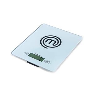 MasterChef Kitchen Scale for Food Ounces and Grams, Digital LCD Display, Baking Tool for Meal Prep and Cooking, Small & Portable Precision Scales (0.1oz) with Tempered Glass, 11lb Weight Capacity