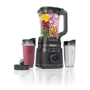 Ninja TB301 Detect Duo Power Blender Pro + Single Serve, BlendSense Technology, Blender For Smoothies, Shakes & More, 1800 Peak Watts, 72 oz. Pitcher, (2) 24 oz. To-Go Cups, Black