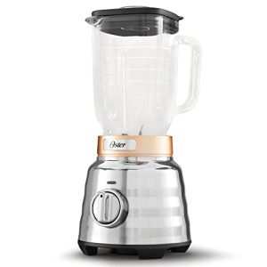 Oster Beehive Performance 3 Speed Turn Dial 7-Cup Blender, Countertop Small Kitchen Appliance with 1100 Watt Motor, Silver/Copper