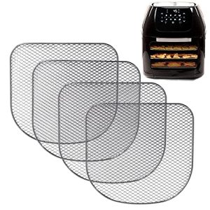 Dehydrator Rack Compatible with Chefman 6.3 Quart Digital Air Fryer, for Power XL Airfryer Pro 6 QT Power Air Fryer Oven 6QT 12.5 QT, for Caynel Air Fryer Oven (4Pack) 304 Stainless Steel Air Fryer Rack Air Fryer Dehydrator Accessories