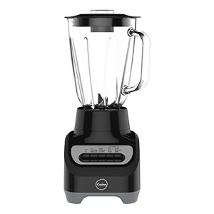 iCucina Countertop Blender, 700W, 48 oz Glass Jar, Professional Glass Blender for Shakes and Smoothies, Frozen Fruits, Baby Foods, 12-Speed for Mix, Ice Crushing, Easy Clean, Black, Licuadoras