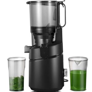 AMZCHEF Automatic Slow Juicer Machines 250W Free Your Hands -135MM Opening and 1.8L Capacity Masticating Juicers for Whole Fruit and Vegetable, with Triple Filter, Silent Motor and Safety Lock