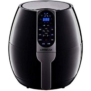 GoWISE USA 3.7-Quart Programmable Air Fryer with 8 Cook Presets, GW22638 – Black