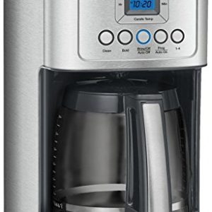 Cuisinart DCC-3200 14-Cup Glass Carafe with Stainless Steel Handle Programmable Coffeemaker, Black Steel