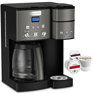 Cuisinart SS-15BKSP1 12 Cup Coffeemaker and Single Serve Brewer Black Bundle with Victor Allen Colombian Single Serve Brew Cups of Coffee 3 Pack