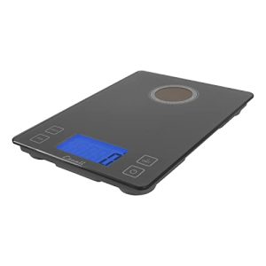 Escali Stela Ambient Light/USB Powered Kitchen Scale, 15 Pound Capacity, Grey