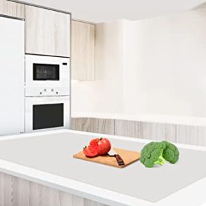 AECHY Silicone Mats for Kitchen Counter 47″x23.6″x0.08”, Largest Heat Resistant Mat Shipped Rolled Up Kitchen Island Silicone Countertop Protector Mat Nonslip Extra Large Counter Mat, Light Gray