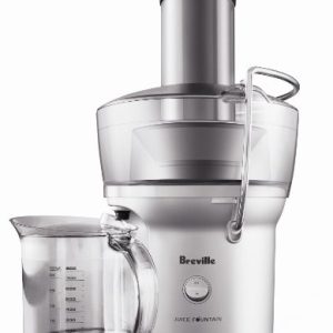 Breville Juice Fountain Compact Juicer, Silver, BJE200XL, 10″ x 10.5″ x 16″