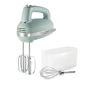 Hamilton Beach Magnolia Bakery 5-Speed Electric Hand Mixer,Powerful 1.3 Amp DC Motor for Effortless Mixing&Consistent Speed in Thick Ingredients,Slow Start,Beaters and Whisk,Green(62601)