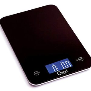 Ozeri Touch Professional Digital Kitchen Scale (12 lbs Edition), Tempered Glass in Elegant Black