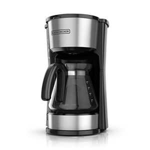 BLACK+DECKER 4-in-1 5-Cup Coffee Station plus Travel Mug, Stainless,Silver