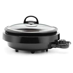 Aroma Housewares ASP-137B Grillet 3Qt. 3-in-1 Cool-Touch Electric Indoor Grill Portable, Dishwasher Safe, with 10 in. Nonstick Pan & Tempered Glass Lid, Black