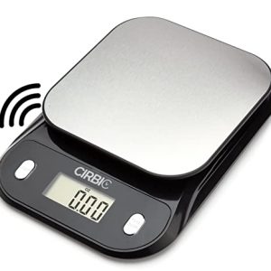 Talking Kitchen Scales – Big Numbers with Clear Loud Voice North American Accent (Black)