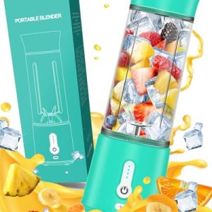 Portable Blender for Shakes and Smoothies, 17 Oz Personal Size Blenders 6 Blades Portable Blender, 4000mAh USB Rechargeable Personal Blender with BPA Free, Mini Blender for Sports/Travel/Home