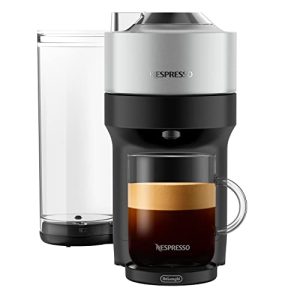 Nespresso Vertuo Pop+ Deluxe Coffee and Espresso Machine by De’Longhi, Silver