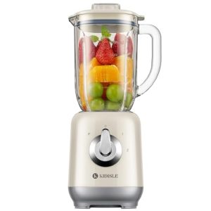 KIDISLE Retro Blenders for Kitchen, 700W Smoothie Blender 2.0 for Shakes and Smoothies, 34oz Glass Jar, 3 Adjustable Speed for Milkshake, Ice Crush, Puree and Frozen Fruit, White