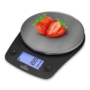 Fradel 0.1g Food Scale 2024 – Kitchen Scale for Food Ounces and Grams, Cooking and Baking Scale 11lbs Capacity – High Precision 0.1g/0.01oz Stainless Steel Plate (Round)