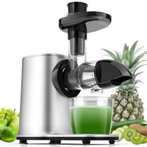 Masticating juicers, Celery Slow Juicer Machine Cold Press Juicer for Celery/Vegetable/Wheat, Extractor de Jugos y Vegetales, Juice Extractor Machine with Cleaning Brush, Easy to Clean