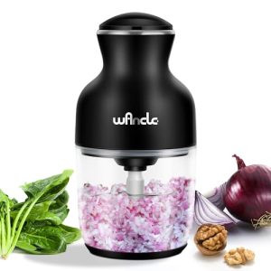 Wancle Food Processor, Multi-Functional Electric Food Chopper, Vegetable Chopper, One-Touch Operation, Quiet, 350W, 600ML Baby Food Maker for Grinding, Mixing, Whisking in Kitchen