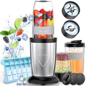 Personal Blender for Shakes and Smoothies, 19 Pieces 850W Personal Smoothie Blender for Kitchen With Ice Tray, 2 * 17 Oz & 10 Oz To-Go Cups, BPA Free, Pulse Technology