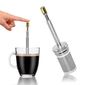 FinalPress Coffee and Tea Maker – Press the Plunger to Brew Anywhere – 304 Stainless Steel