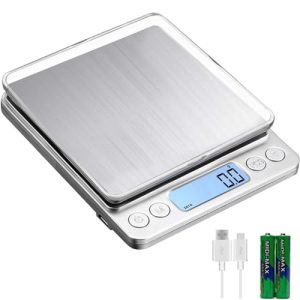 Food Kitchen Scale, Digital Grams and Ounces for Weight Loss, Baking, Cooking, Keto and Meal Prep, Medium