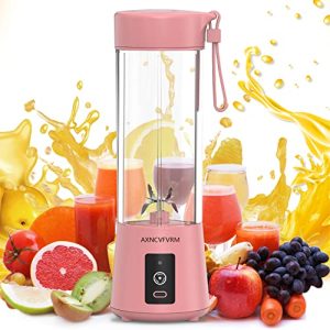 AXNCVFVR Portable Blender Juicer, 4000mAh Personal High Speed Smoothie Blender USB Rechargeable Fruit Mixing Machine for Protein Shakes and Smoothies, Baby Food