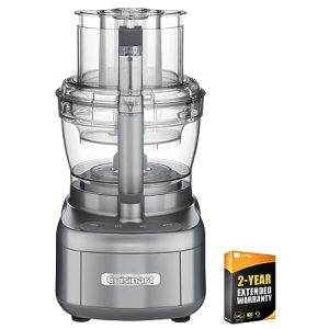 Cuisinart FP-2GMFR Elemental 11 Cup and 4.5 Cup Workbowls Food Processor Gunmetal – Certified Refurbished