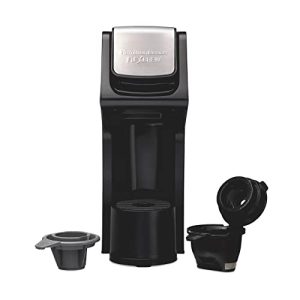 Hamilton Beach 49918 FlexBrew Single-Serve Coffee Maker Compatible with Pod Packs and Grounds, 14 oz, Black, Stainless – Fast Brew