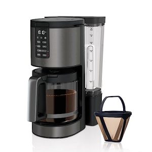 Ninja DCM201BK Programmable XL 14-Cup Coffee Maker PRO, 14-Cup Glass Carafe, Freshness Timer, with Permanent Filter, Black Stainless Steel (Renewed)