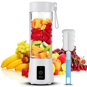 Portable Blender, YKSINX Personal Mini Blender Smoothies and Shakes USB Rechargeable Juicer Cup Travel Handheld Fresh Juice Blender (White)