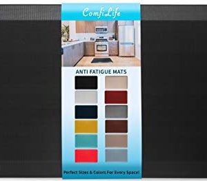 ComfiLife Anti Fatigue Floor Mat – 3/4 Inch Thick Perfect Kitchen Mat, Standing Desk Mat – Comfort at Home, Office, Garage – Durable – Stain Resistant – Non-Slip Bottom (24″ x 70″, Black)