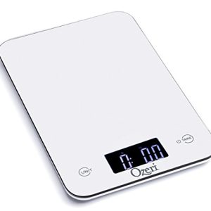 Ozeri Touch Professional Tempered Glass Digital Kitchen Scale, White