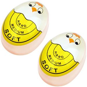 Egg Timer Sensitive Hard & Soft Boiled Color Changing Indicator Tells When Eggs are Ready (Yellow 2pcs)